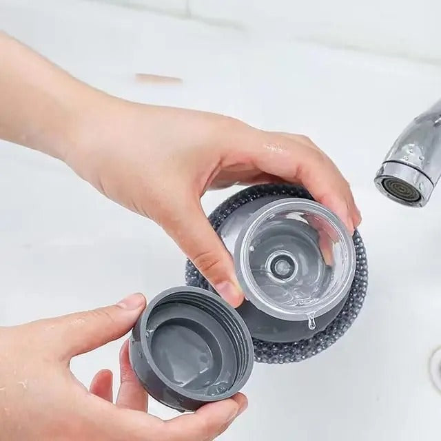 Escova de Limpeza com Dispenser de Detergente - Kit Com 2 Unidades