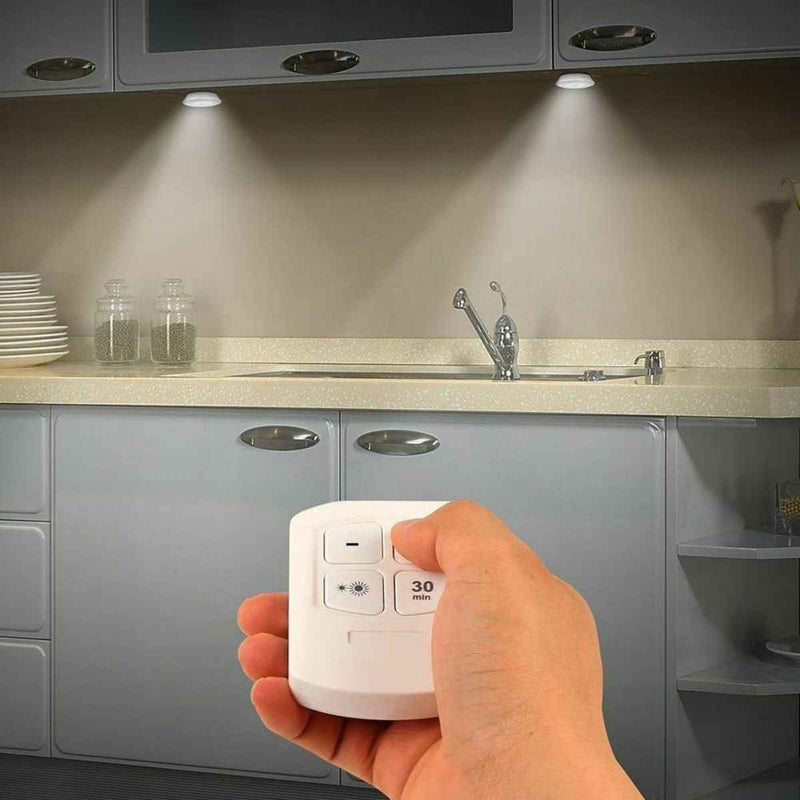 Luminária de Led com Controle Remoto Sem Fio - Kit 3 Lâmpadas
