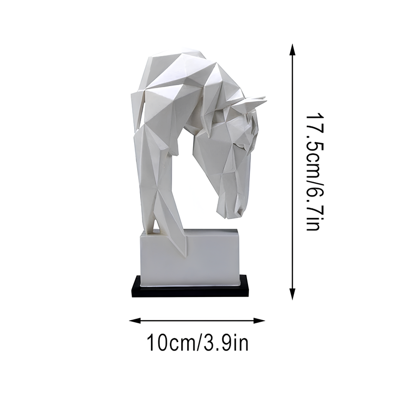 Escultura Cavalo Geométrico em Design Moderno