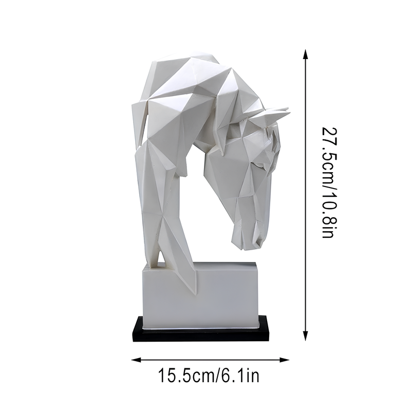 Escultura Cavalo Geométrico em Design Moderno