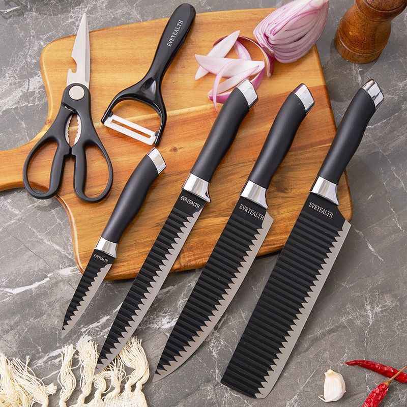 Jogo de Facas Profissional Antiaderente - Kit Completo de 6 Peças