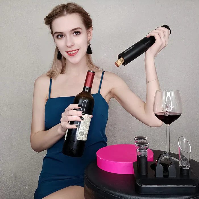 Abridor de Vinho Elétrico - Kit Completo