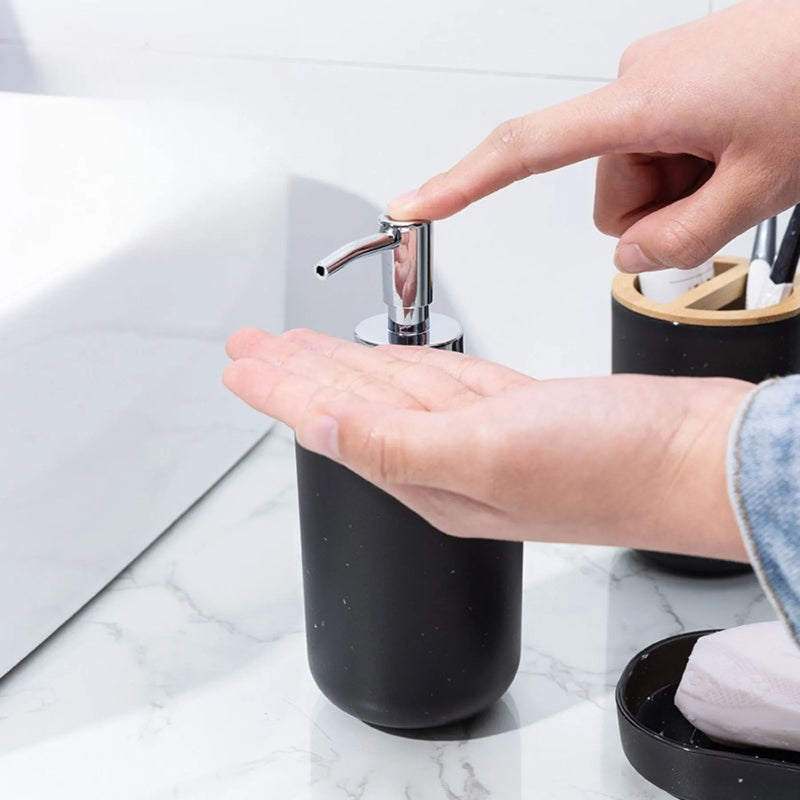 Dispenser Saboneteira e Copo de Banheiro - Kit Acessórios para Banheiro
