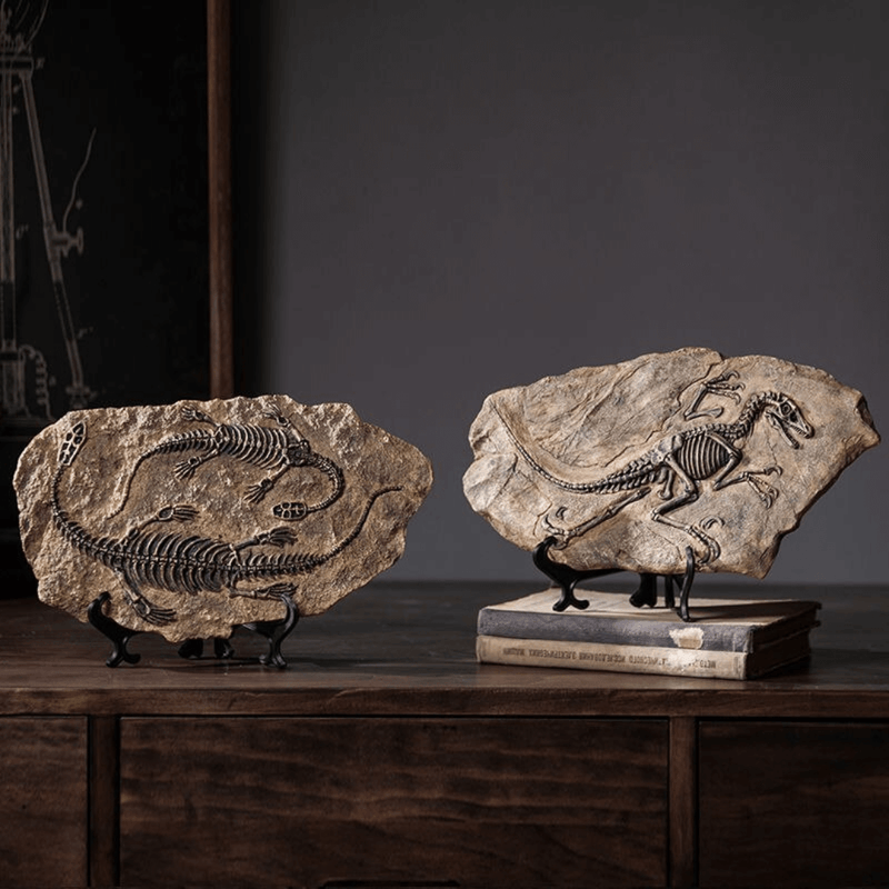 Fósseis Decorativos de Dinossauros em Resina