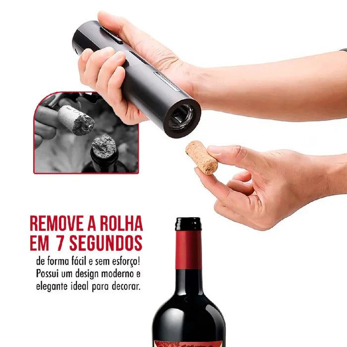 Abridor de Vinho Elétrico - Kit Completo