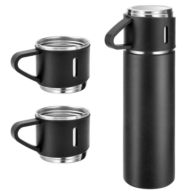 Garrafa Térmica em Aço Inoxidável com 3 Canecas
