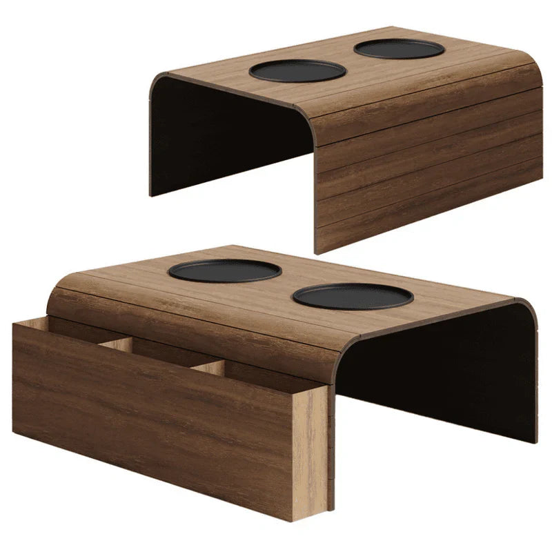 Esteira porta controle + porta copo em mdf