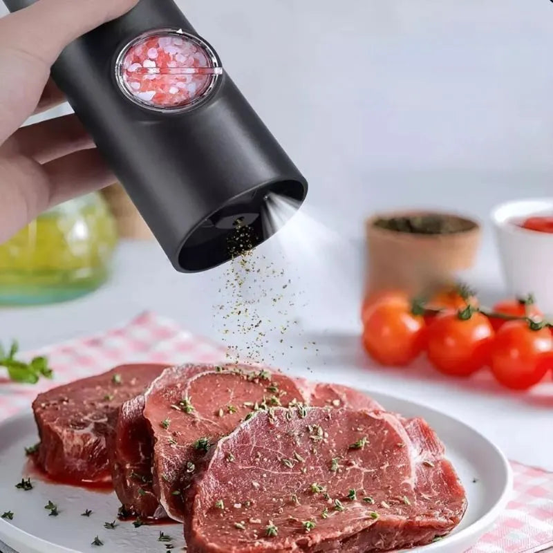 Moedor e Triturador de Temperos Elétrico para Sal e Pimenta