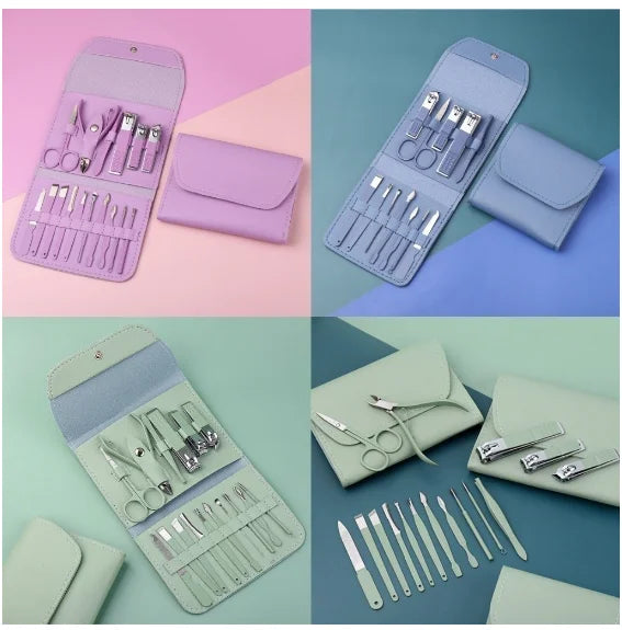 Elegance™ – Kit de Manicure Profissional 16 Peças da Neverdie