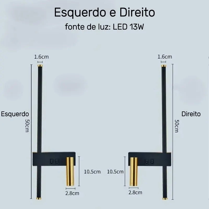 Luminária - Arandela Elegance LED Bivolt para Leitura