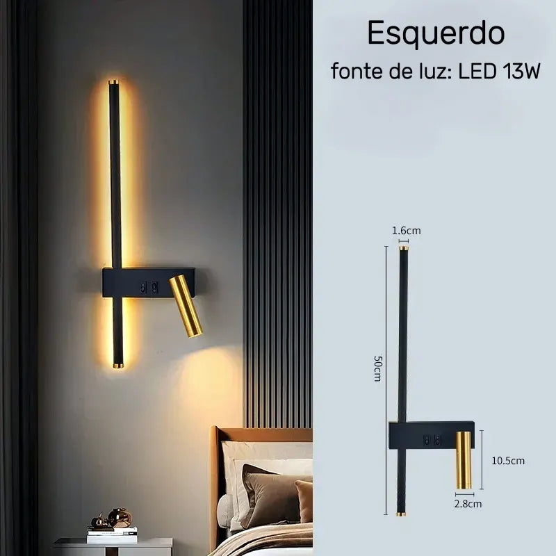 Luminária - Arandela Elegance LED Bivolt para Leitura
