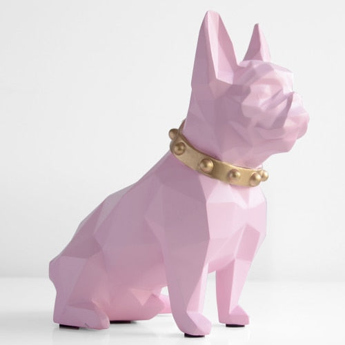Bulldog Francês Geométrico Decorativo com Cofre
