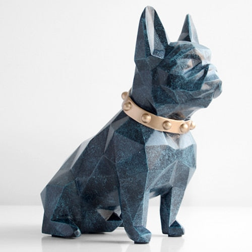 Bulldog Francês Geométrico Decorativo com Cofre