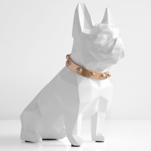 Bulldog Francês Geométrico Decorativo com Cofre