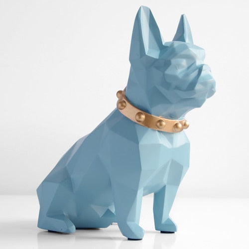 Bulldog Francês Geométrico Decorativo com Cofre