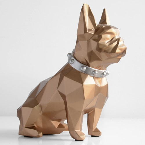 Bulldog Francês Geométrico Decorativo com Cofre