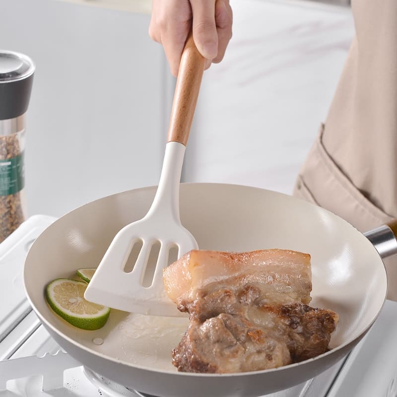 Kit Utensílios de Cozinha 14 Peças em Silicone com Organizador
