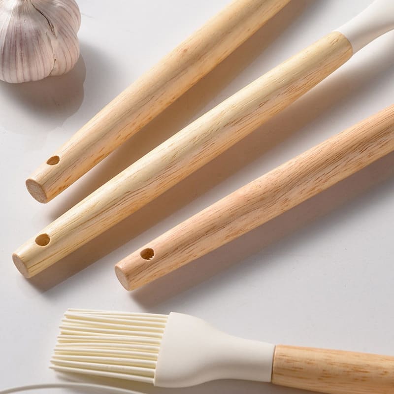 Kit Utensílios de Cozinha 14 Peças em Silicone com Organizador