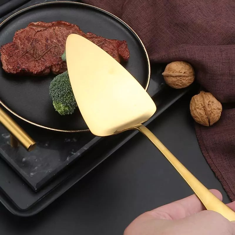 Kit Utensílios de Cozinha 6 Peças Inox Dourado ou Prata