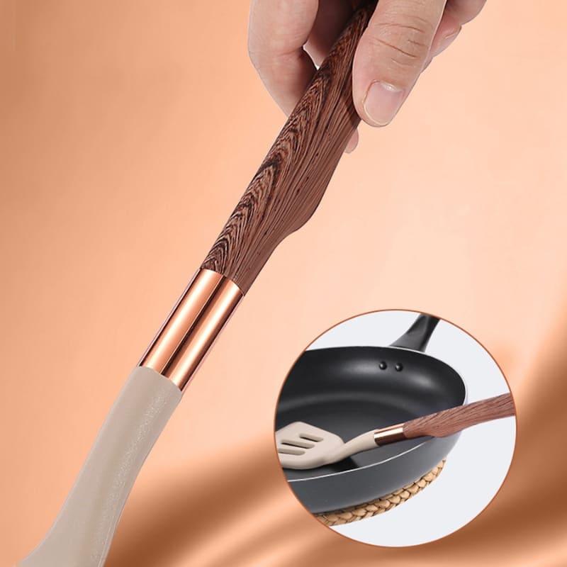 Kit Utensílios de Cozinha Silicone 10 Peças Com Organizador de Brinde
