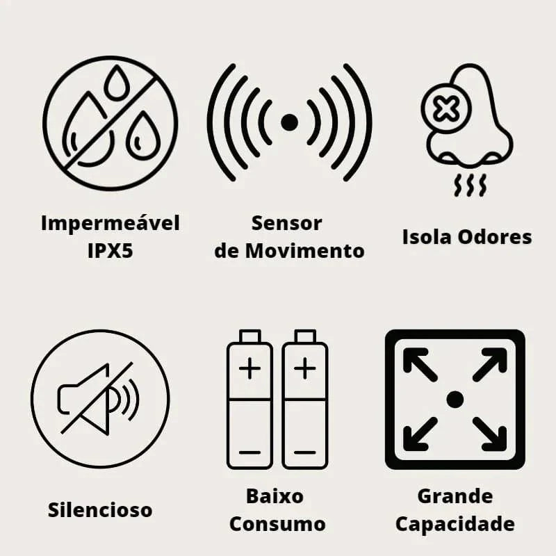 Lixeira Colorida com Sensor Inteligente e Design Sofisticado