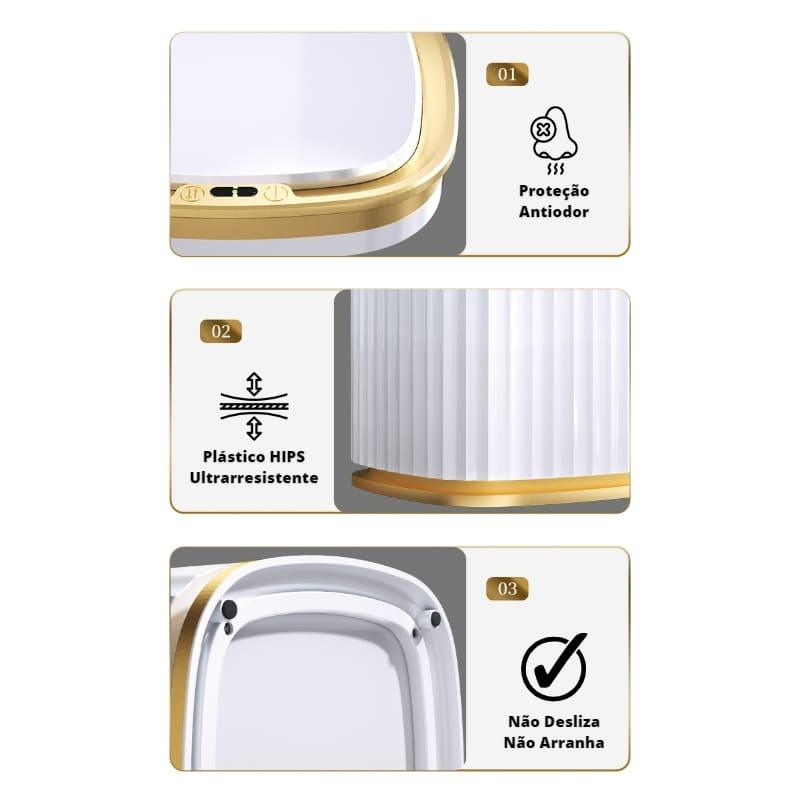 Lixeira Automática com Sensor Inteligente para Banheiro e Cozinha