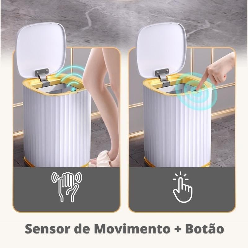 Lixeira Automática com Sensor Inteligente para Banheiro e Cozinha