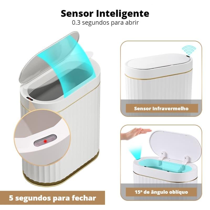 Lixeira Automática com Sensor Inteligente para Banheiro e Cozinha
