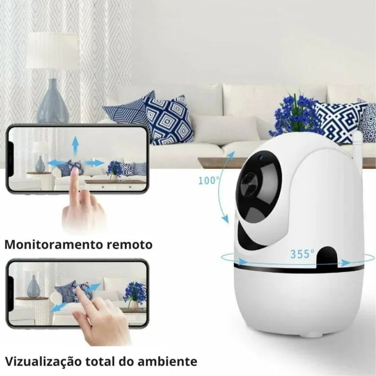 Babá Eletrônica Câmera Sem Fio Visão Noturna Infravermelho