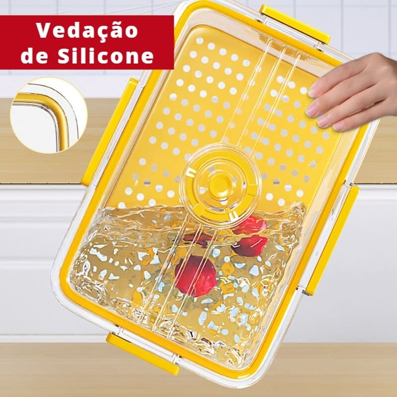 Organizador de Geladeira com Tampa e Indicador de Data