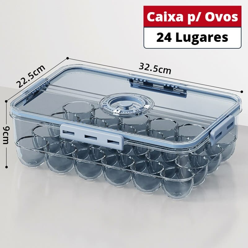 Organizador de Geladeira com Tampa e Indicador de Data