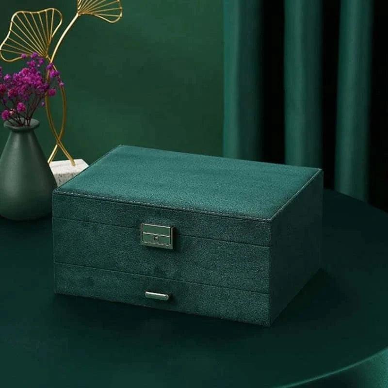 Organizador de Joias Premium com Divisórias em Suede e Flanela