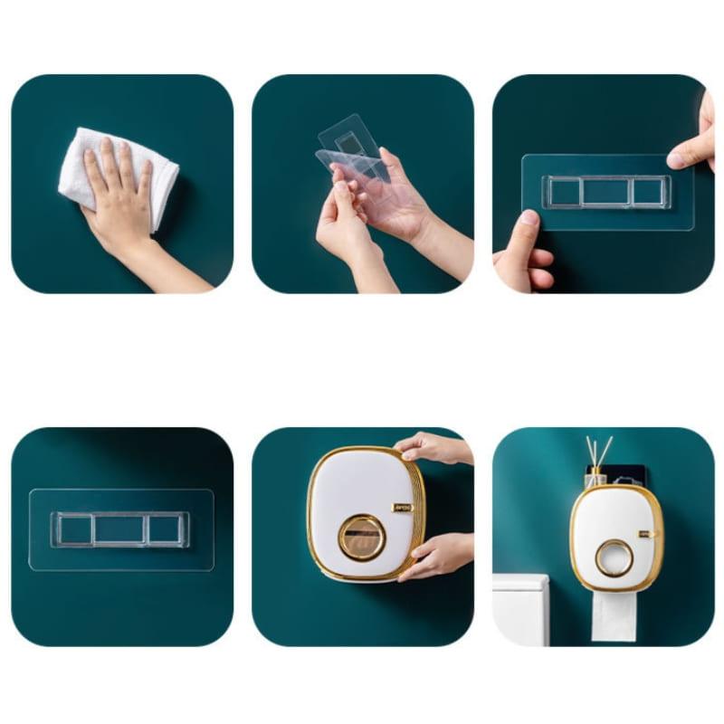 Porta Papel Higiênico de Parede com Design Retrô de Luxo