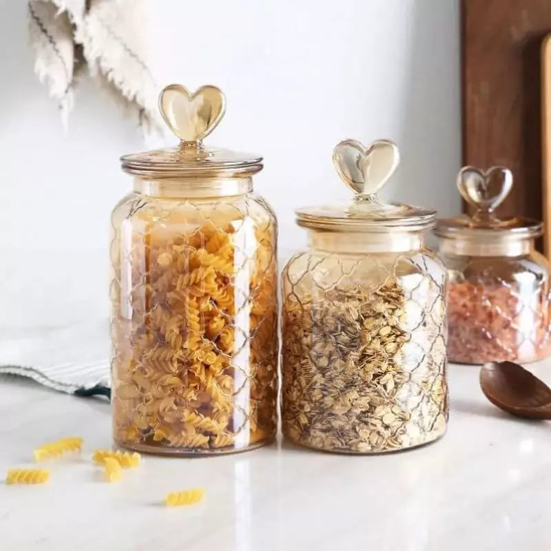 Potes de Vidro Herméticos para Armazenamento de Alimentos