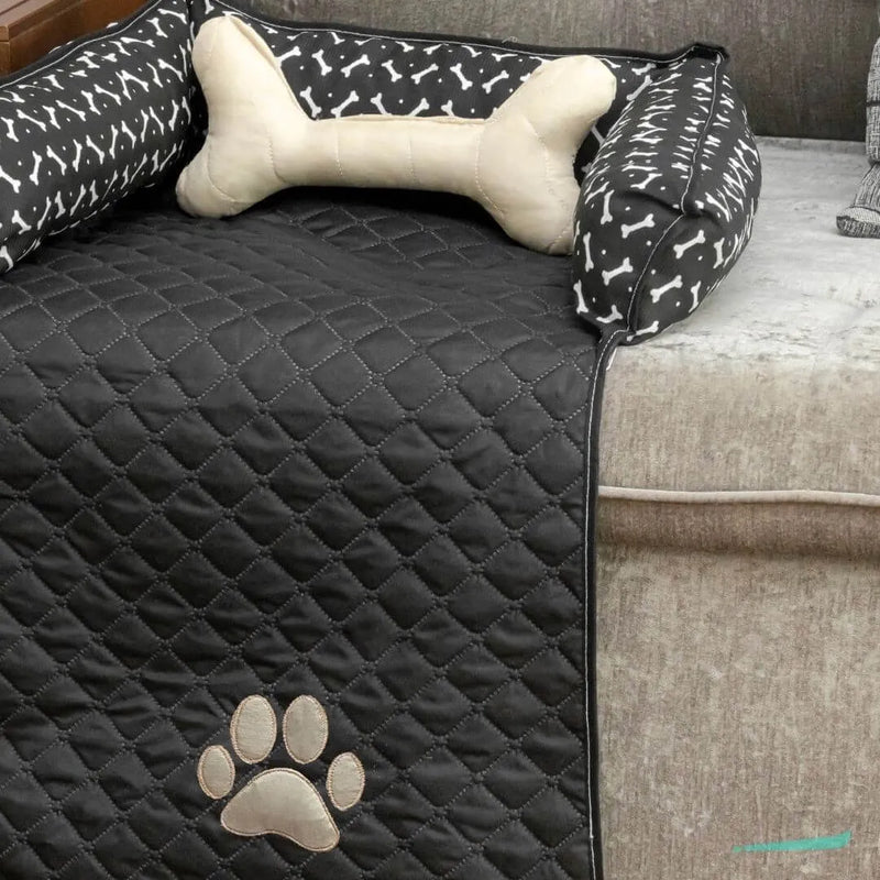 Protetor de Sofá Pet Impermeável Pequeno - Preto