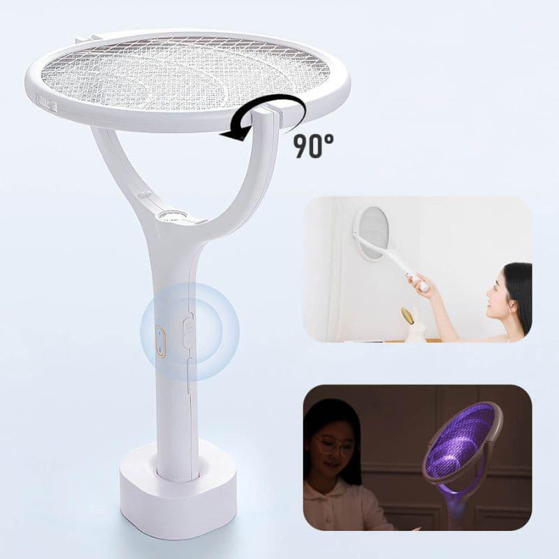 Raquete Elétrica e Armadilha Mata Mosquitos Multifuncional