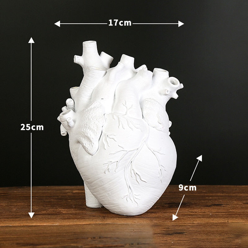 Vaso Decorativo Coração Anatômico