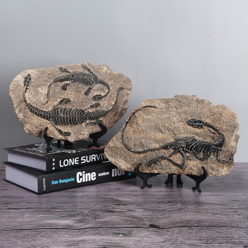 Fósseis Decorativos de Dinossauros em Resina