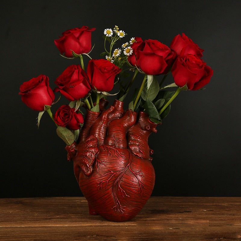 Vaso Decorativo Coração Anatômico
