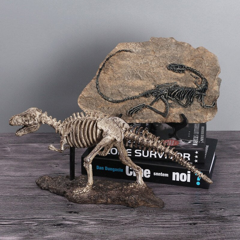 Fósseis Decorativos de Dinossauros em Resina