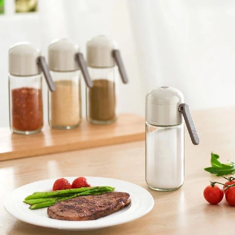 Saleiro e Porta Temperos com Medidor Prático