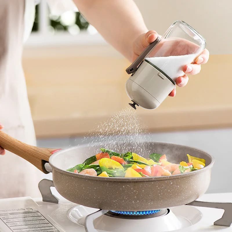 Saleiro e Porta Temperos com Medidor Prático