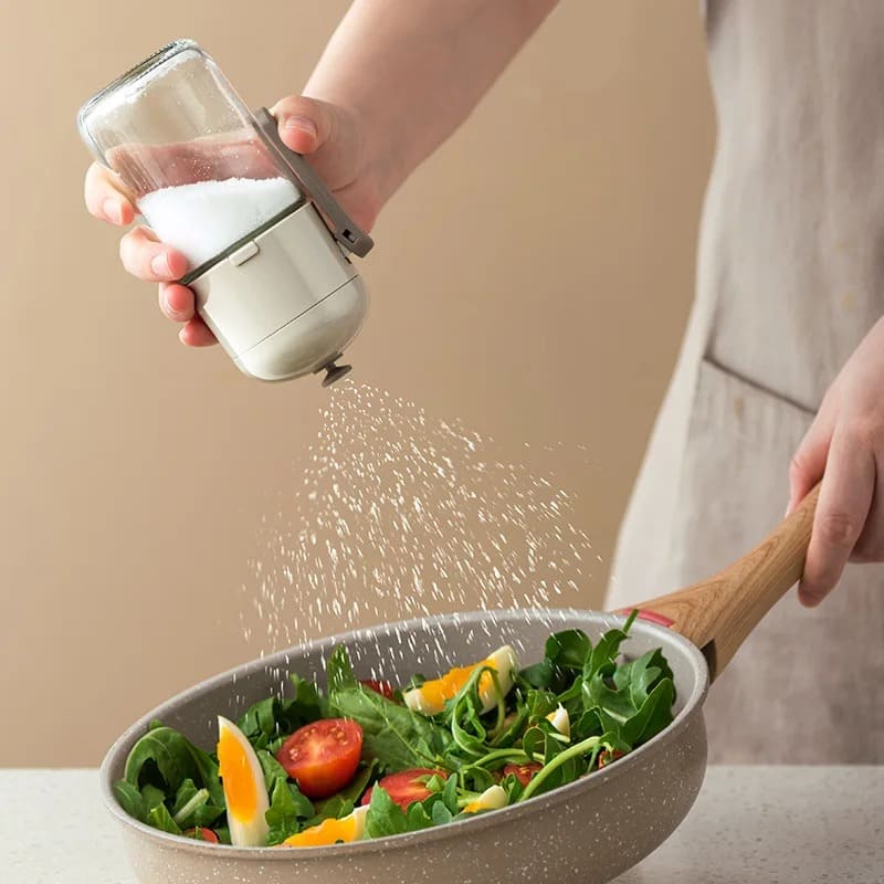 Saleiro e Porta Temperos com Medidor Prático