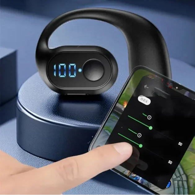 Fone Esportivo Bluetooth WaveHook™ – Som Potente & Estilo sem Fio