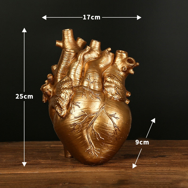 Vaso Decorativo Coração Anatômico