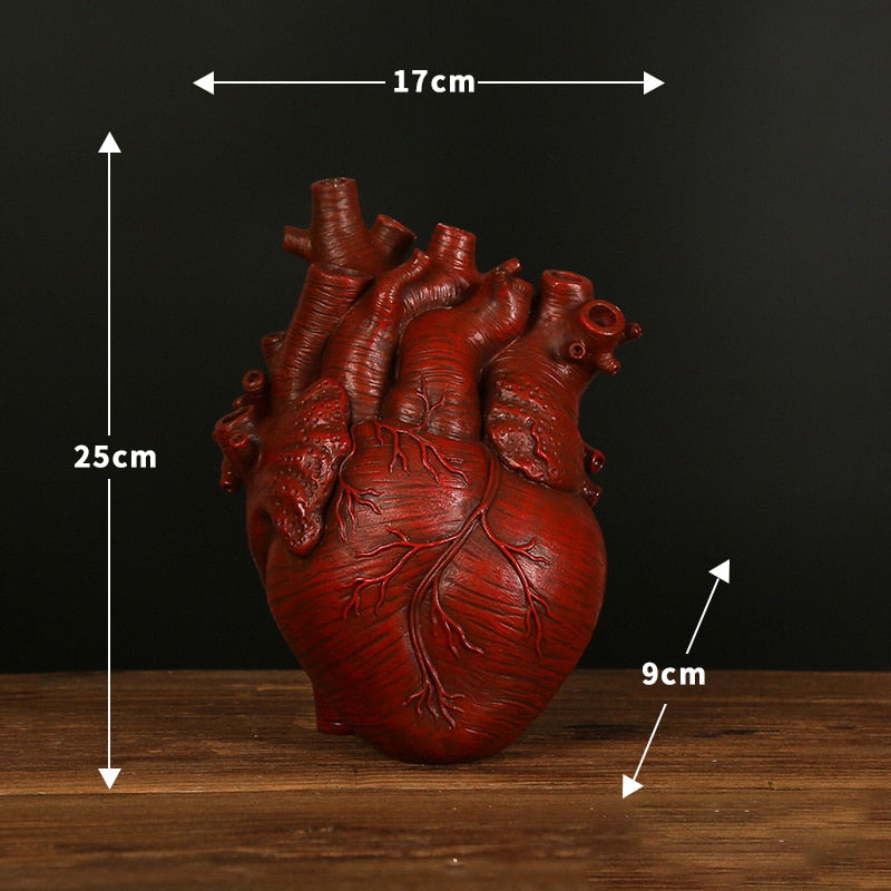 Vaso Decorativo Coração Anatômico