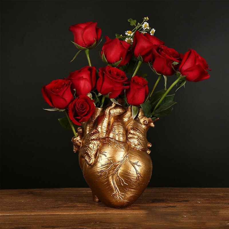 Vaso Decorativo Coração Anatômico