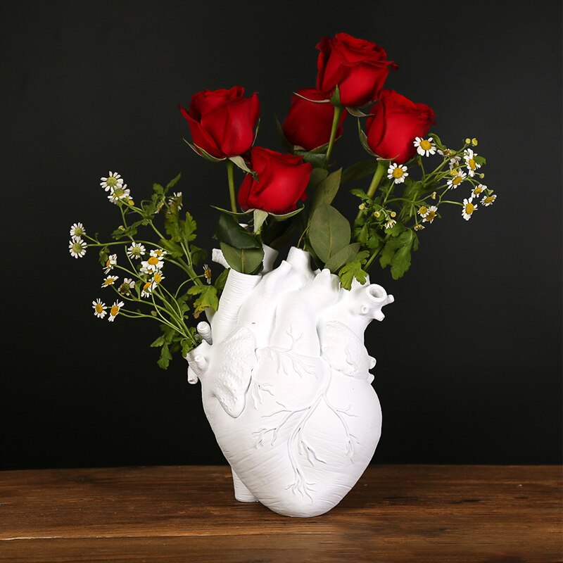 Vaso Decorativo Coração Anatômico