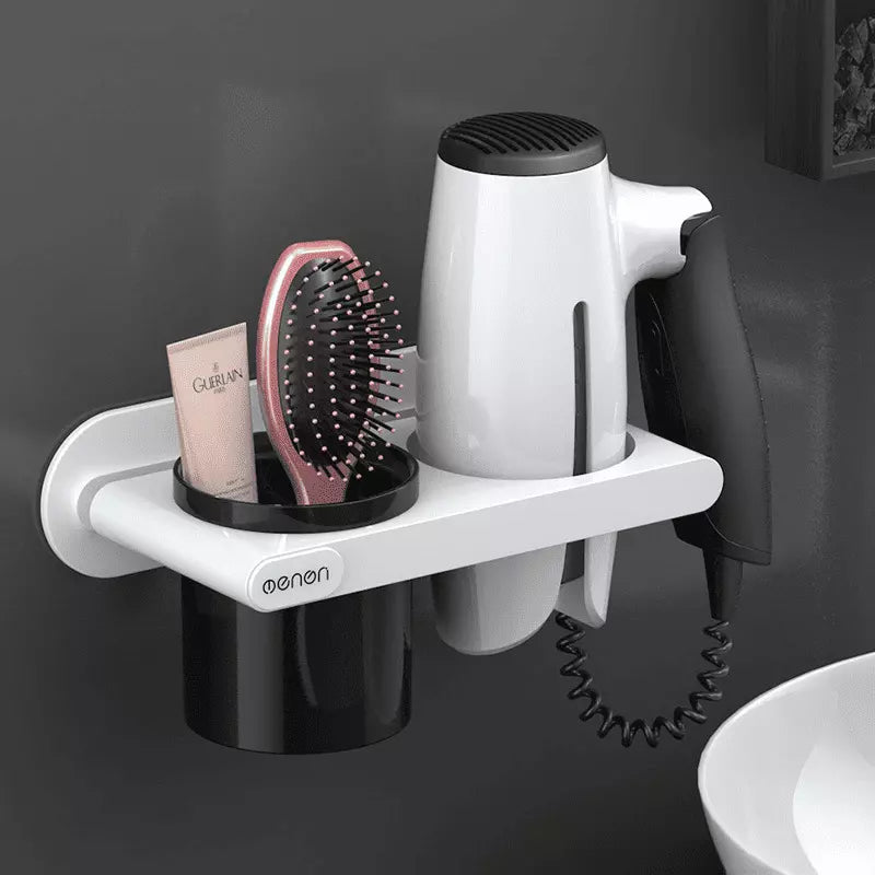 Suporte de Parede para Secador de Cabelo e Utensílios