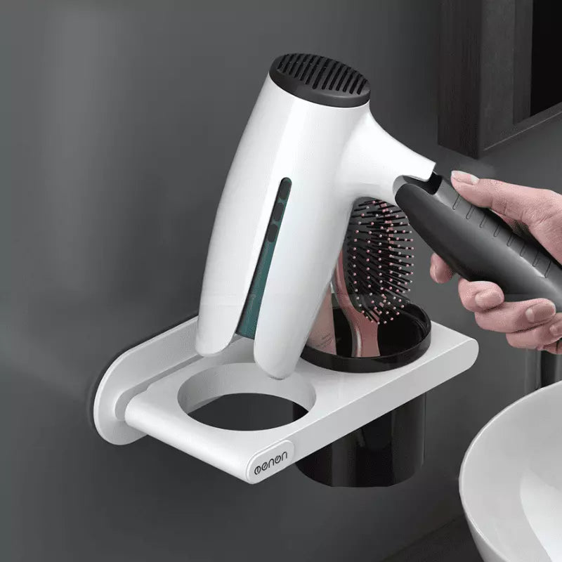 Suporte de Parede para Secador de Cabelo e Utensílios